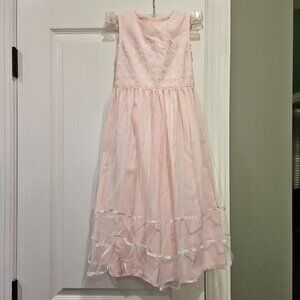 Bonnie Jean Pink‎ Lace and Ribbon Dress Size 6X